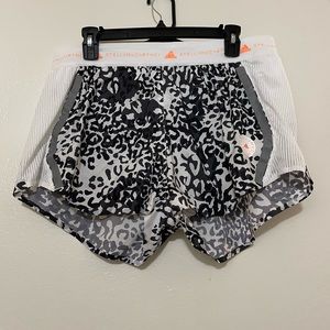 Adidas By Stella McCartney Leopard Print Training Shorts Size Large